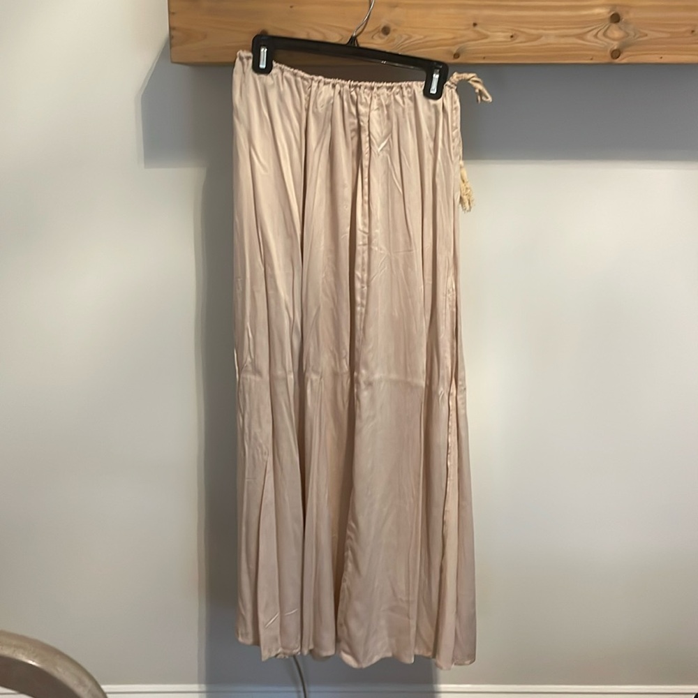 Full length silky skirt